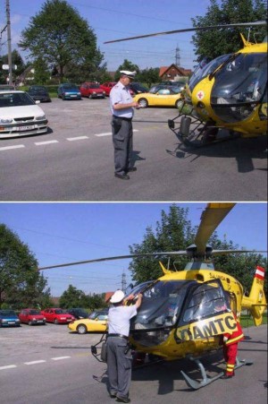 Hubschrauber kriegt Strafzettel